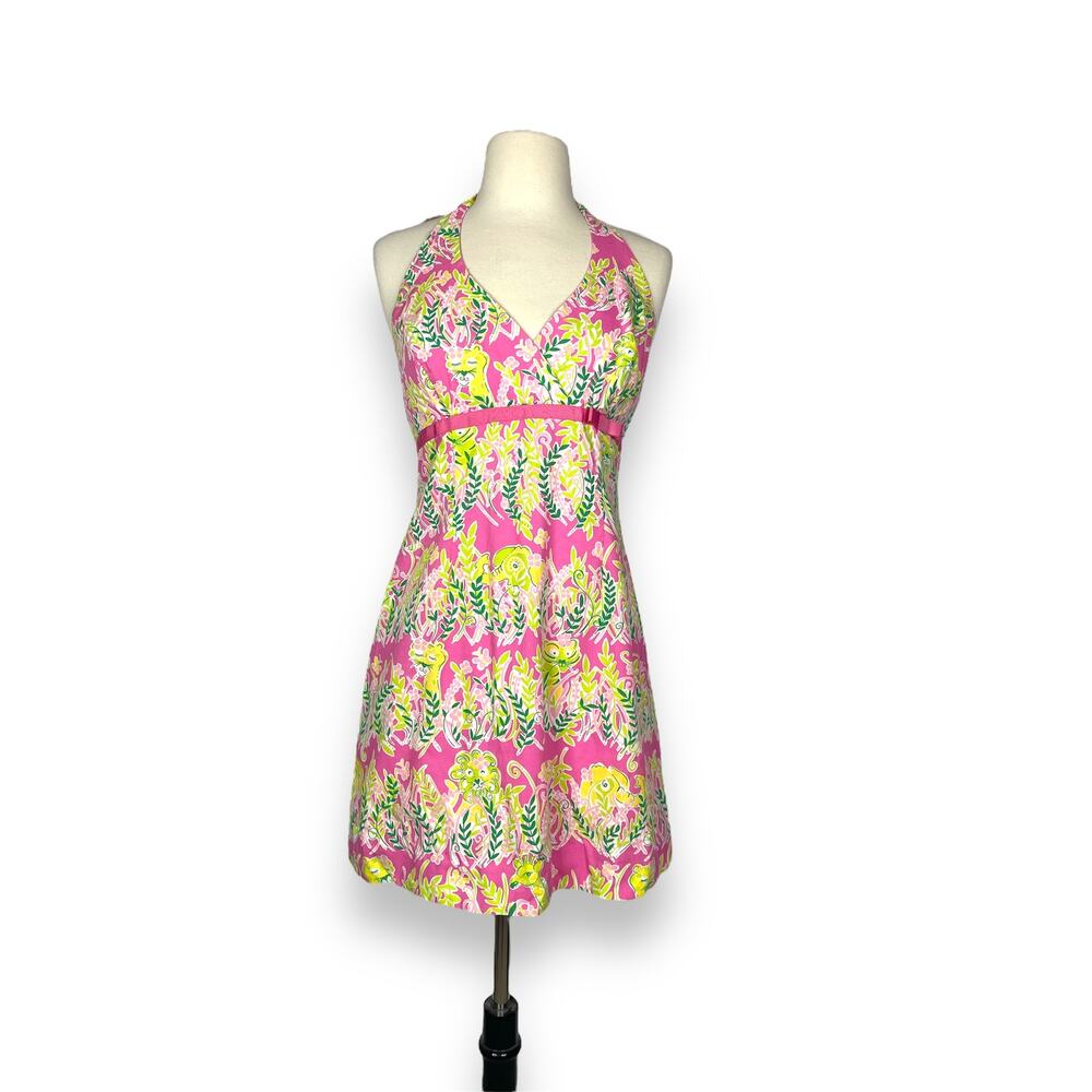 Lilly Pulitzer Pink and Yellow Floral Mini Dress